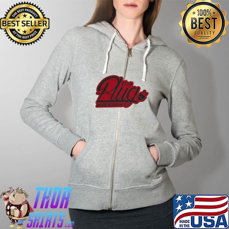 The Plug Red Million Dolla Motive Shirt Full Zip Hooded