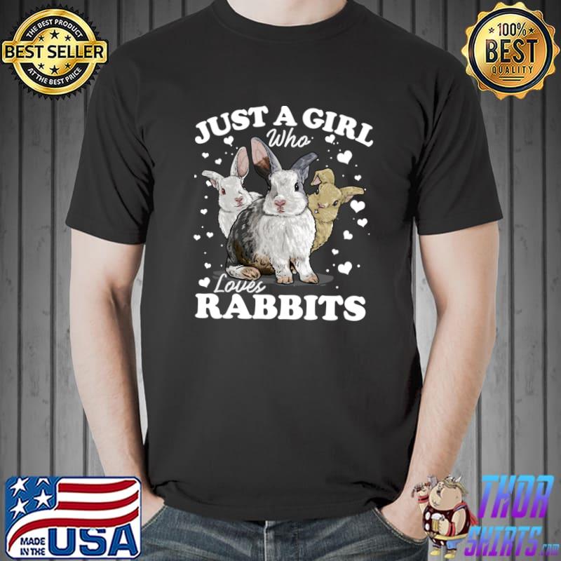 Three Cute Rabbit Chubby Face Kawaii Animal Love T- Unisex