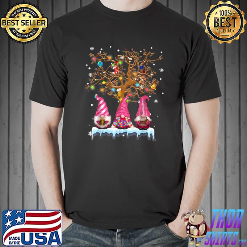Three Nordic Gnomes Winter Christmas Swedish Elves Xmas T-Shirt Unisex