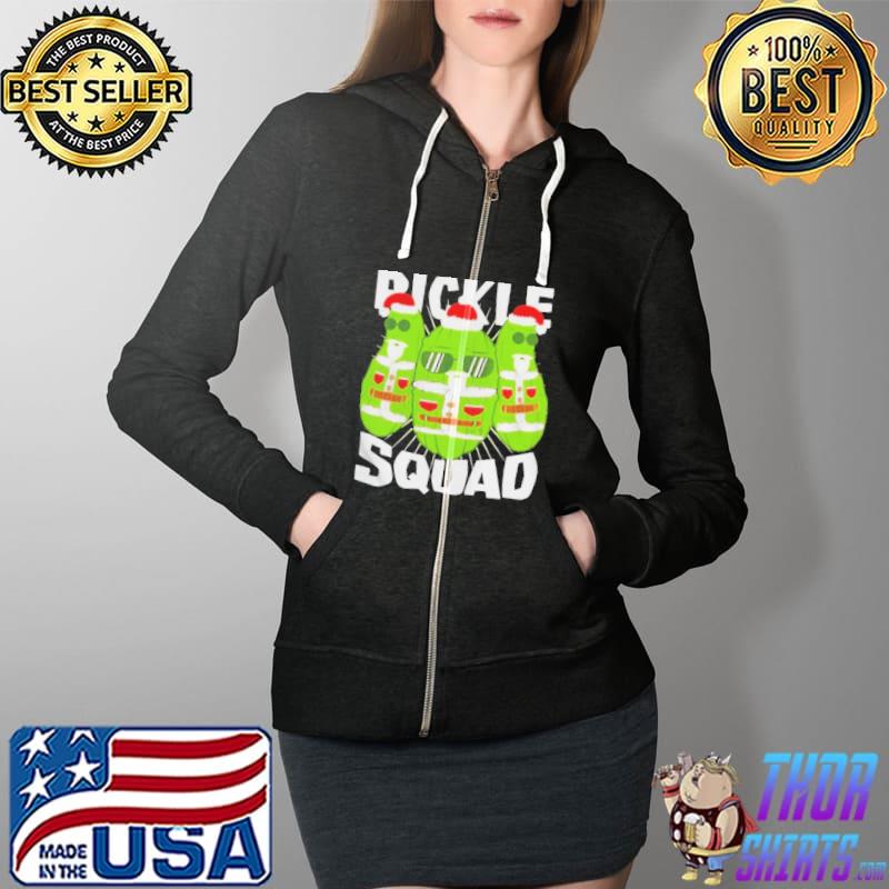 Three Pickles Santa Squad Merry Christmas Shirt Full Zip Hooded
