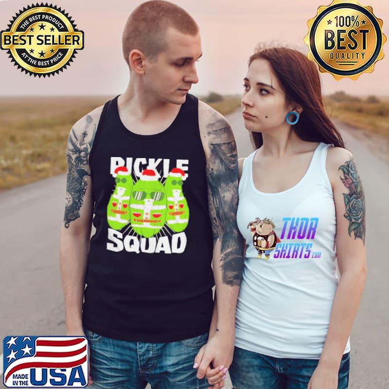 Three Pickles Santa Squad Merry Christmas Shirt Tank Top