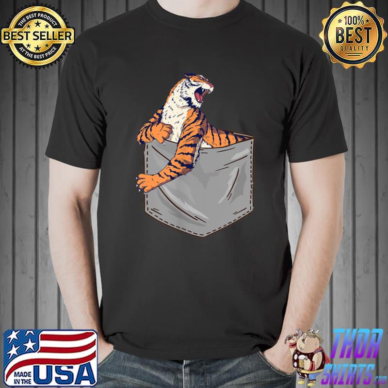Tiger In A Pocket Predator Wildlife T-Shirt Unisex