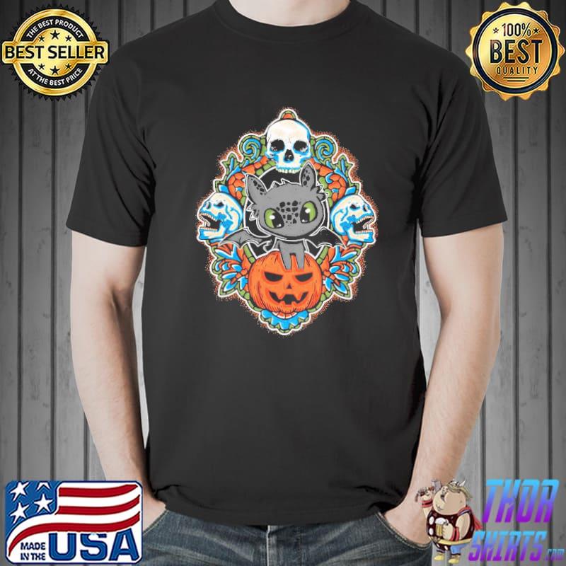 Toothless Skulls Pumpkin Shirt Unisex