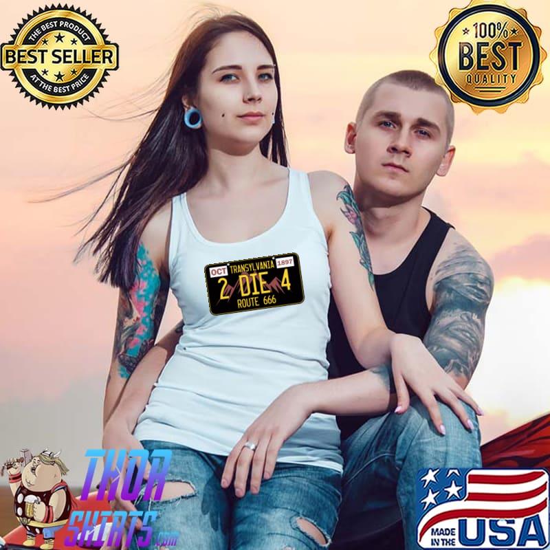 Transylvania DIE Route 666 License Plate T-Shirt Tank Top