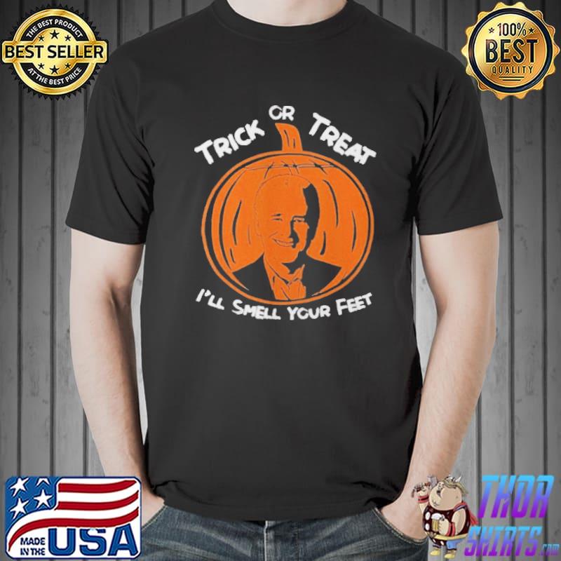 Trick Or Treat Joe Biden Pumpkin Costume 2021 Happy Halloween Shirt Unisex
