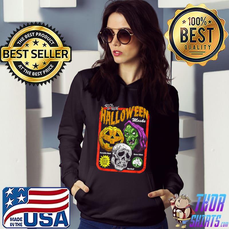 Trick or Treat Pumkin Masks skull Halloween Costume T-Shirt Hoodie