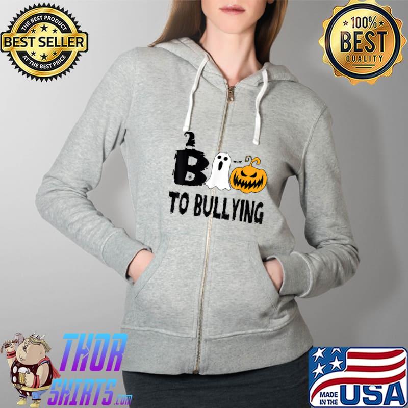 Unity Day Orange - Boo To Bullying Anti Bullying - Halloween T-Shirt Full Zip Hooded