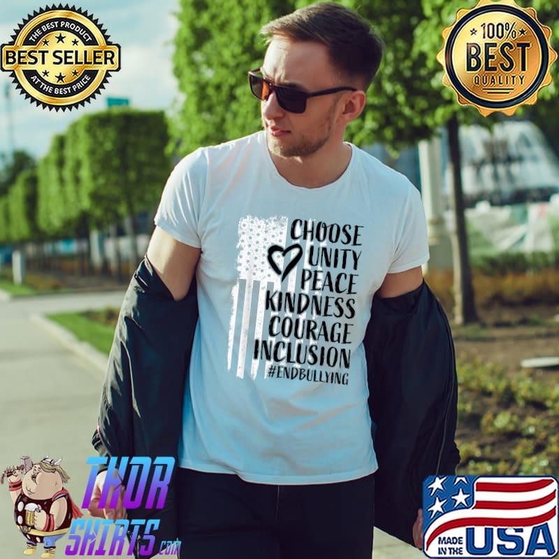 Unity Day Shirt Orange Kids American Flag Anti Bullying T-Shirt Unisex