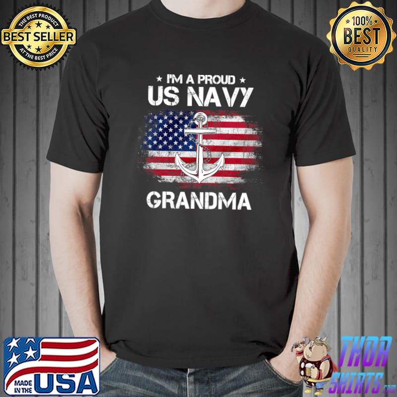 US Navy Proud Grandma - Proud US Navy Grandma Veteran Day T-shirt