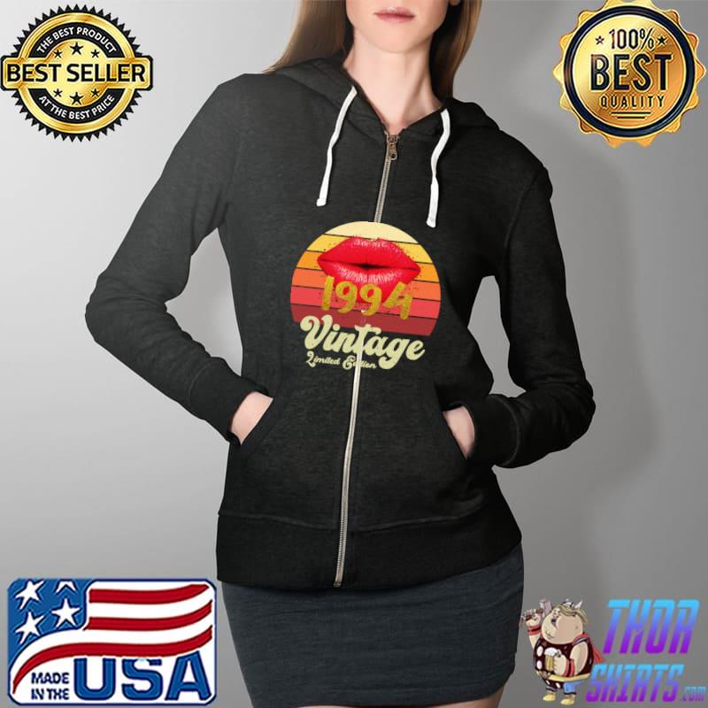 Vintage 1961 Limited Edition lips 60 Years old 60th Birthday T-s Full Zip Hooded