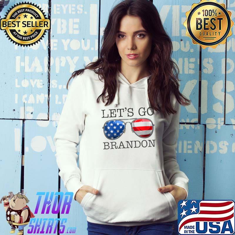 Vintage American Flag Sunglasses - Let’s Go Brandon T-Shirt