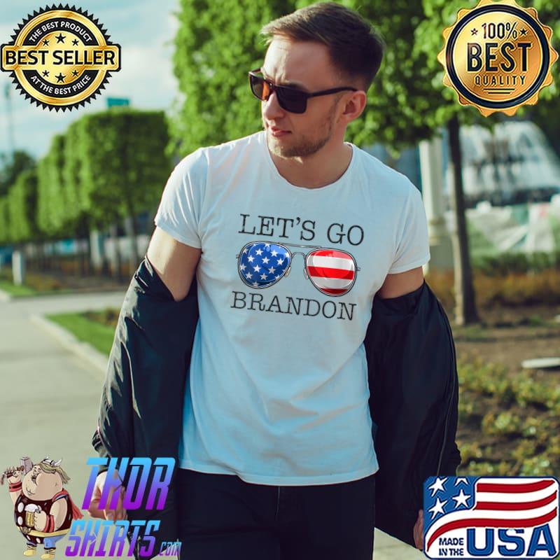 Vintage American Flag Sunglasses - Let’s Go Brandon T-Shirt Unisex