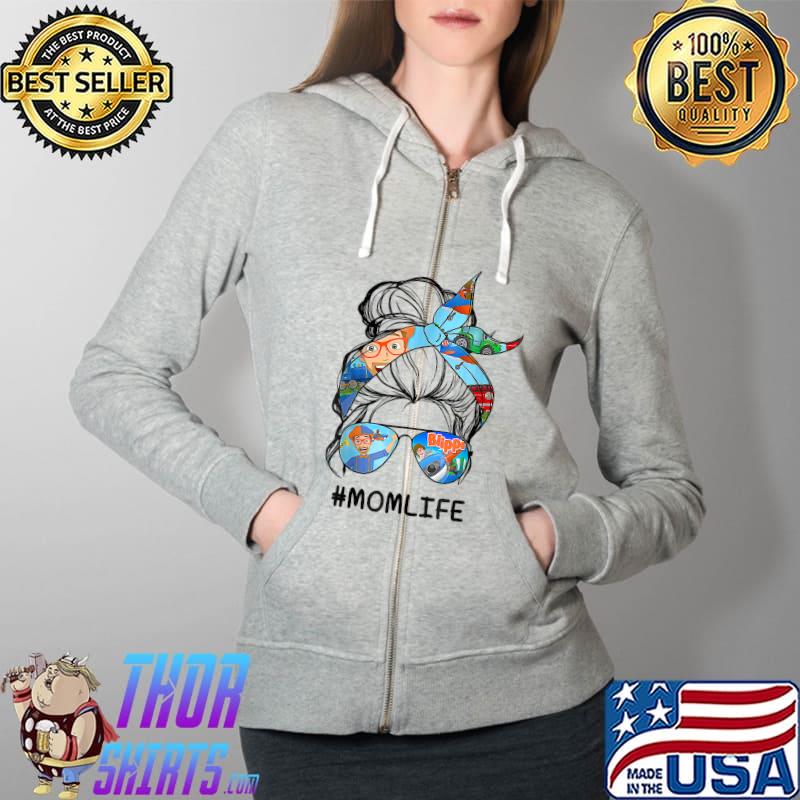 Vintage Blippis Mom Funny Life T-Shirt Full Zip Hooded