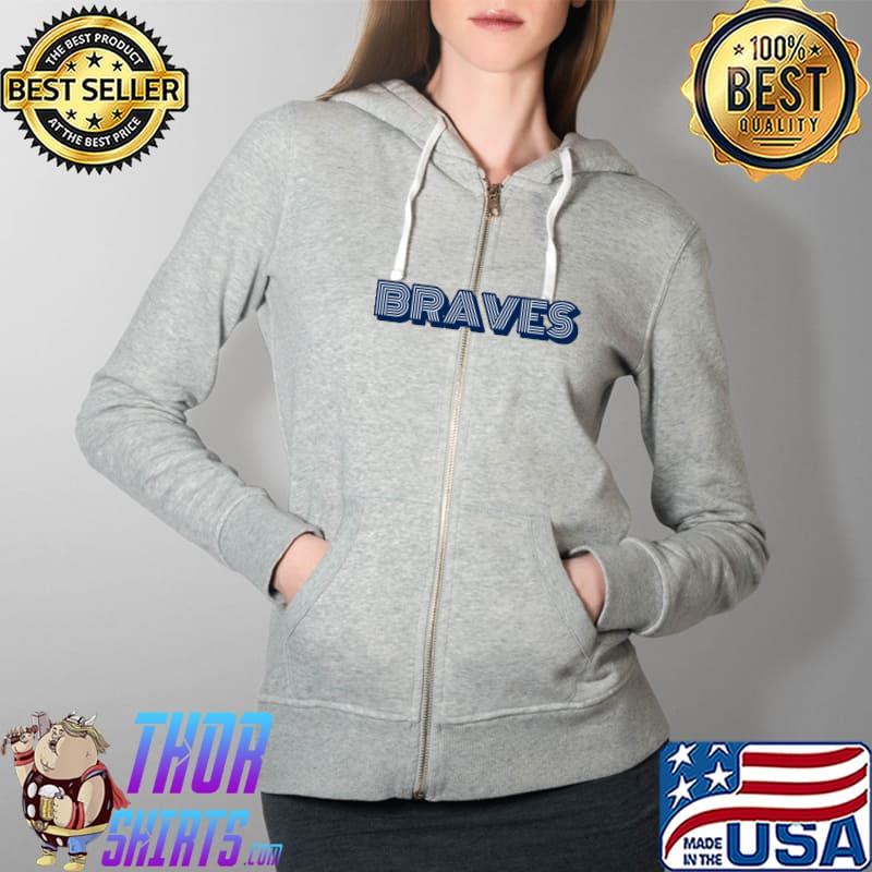 Vintage Braves Shirt Retro Throwback T-Shirt Full Zip Hooded