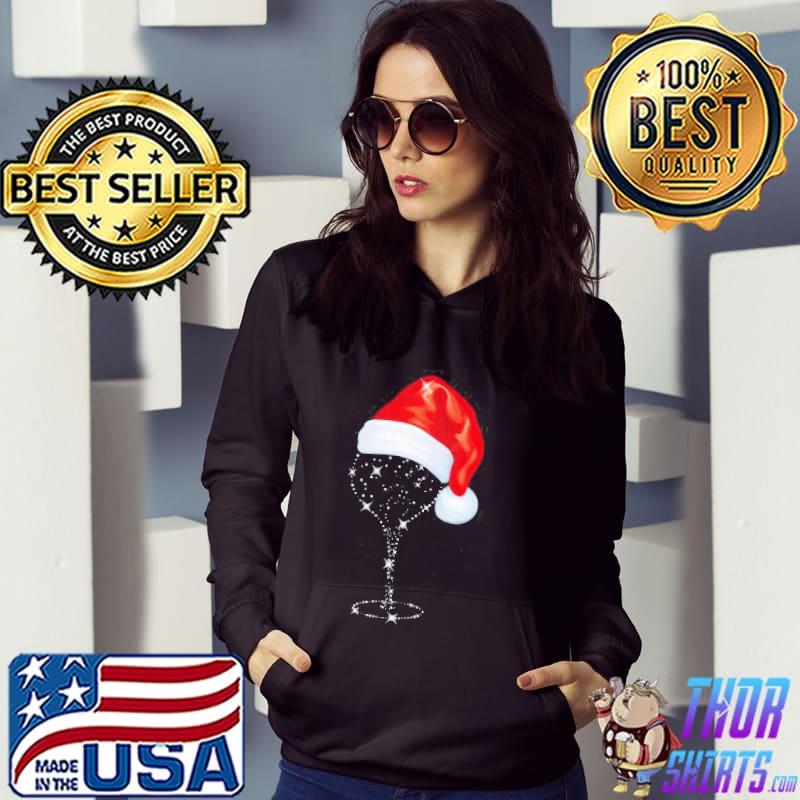 Wine Glitter Christmas Shirt
