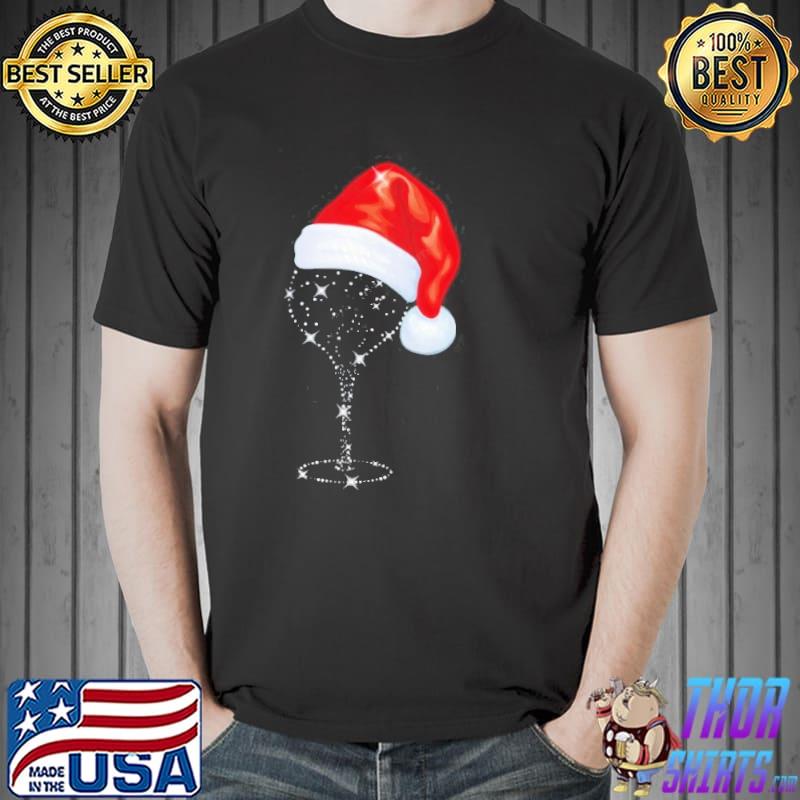 Wine Glitter Christmas Shirt Unisex