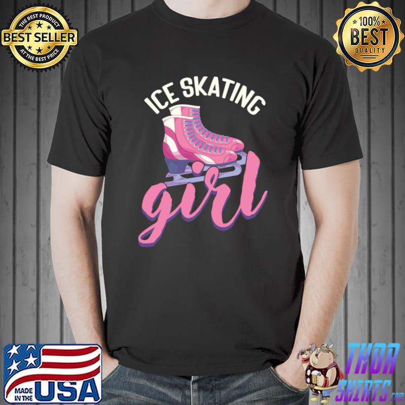 Winter Sports Lover Women Girls Figure Skater Ice Skating T-shirt