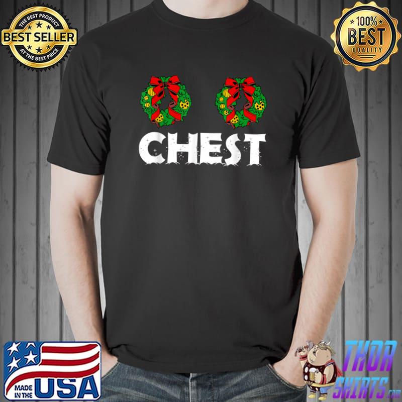 Women Chest Nuts Matching Chestnuts Christmas Couples Nuts T-Shirt