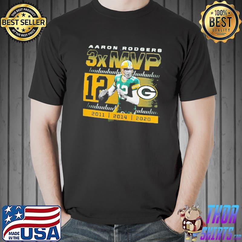 Green Bay Packers Green Rodgers 3X MVP Short Sleeve T-Shirt