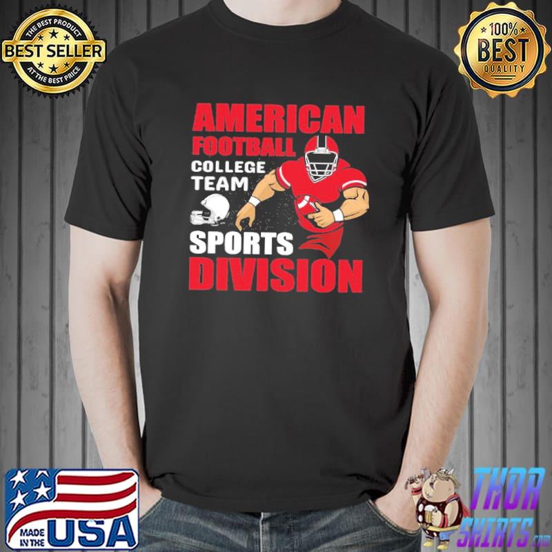 American football college team sports division Shirt