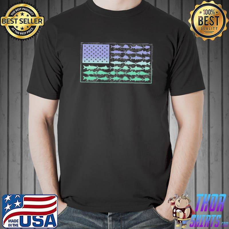 American Saltwater Fish Flag Shirt