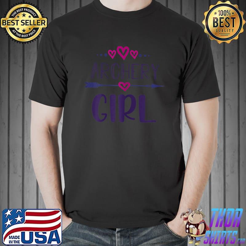 ARCHERY GIRL Bow & Arrow Target Shooting Athlete Teens Women T Shirt Unisex