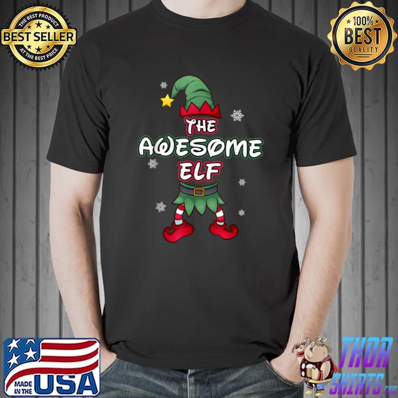 Awesome Elf christmas pajamas pjs matching family group T Shirt Unisex