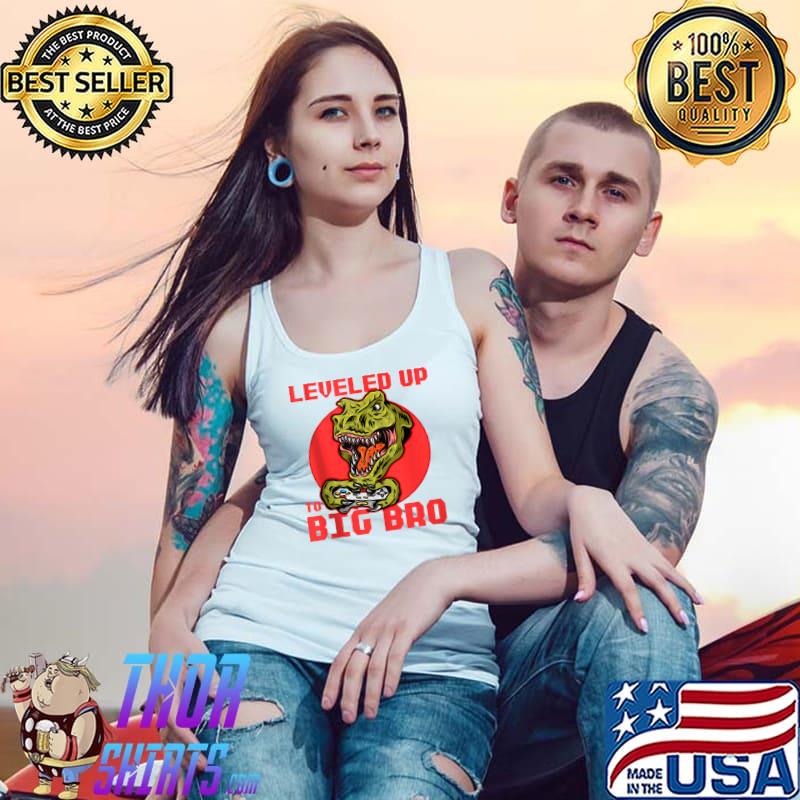 Awesome Funny Leveled up to Big Bro Gamer Gaming Lovers Brother T- Tank Top