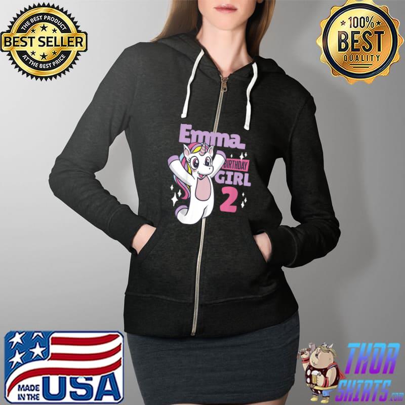 Awesome kids Emma's birthday for her 2th birthday T-Shirt Full Zip Hooded