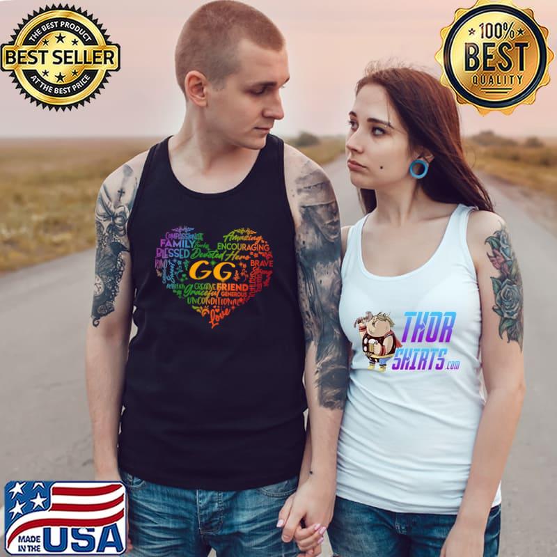 Awesome proud LGBT gg Rainbow Heart - Grandma gift T-s Tank Top