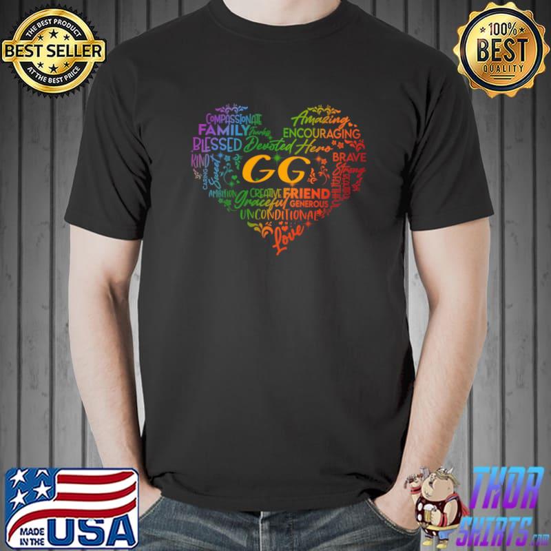 Awesome proud LGBT gg Rainbow Heart - Grandma gift T-s Unisex