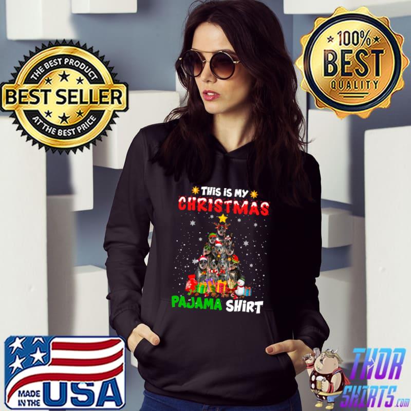 Awesome this Is My Christmas Pajama Australian Cattle Dog Xmas Tree T-shirt