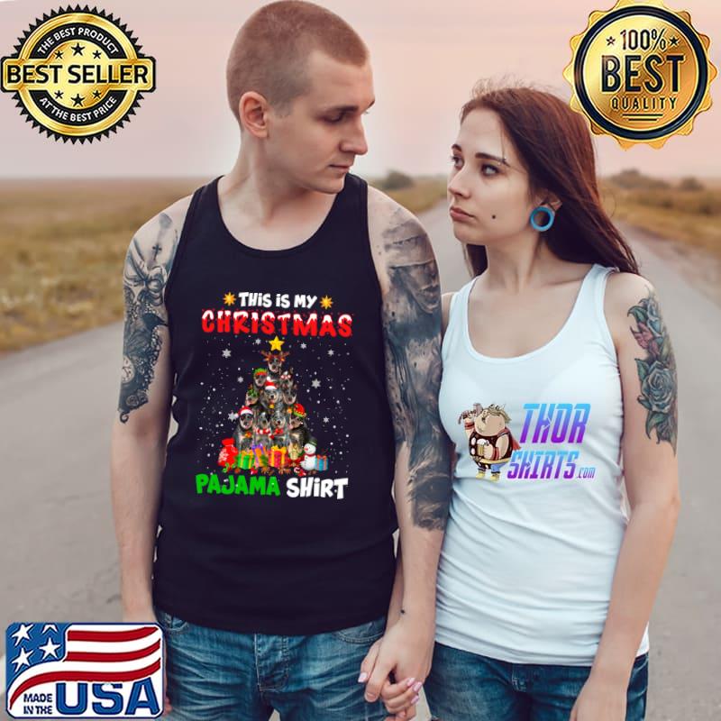 Awesome this Is My Christmas Pajama Australian Cattle Dog Xmas Tree T-s Tank Top