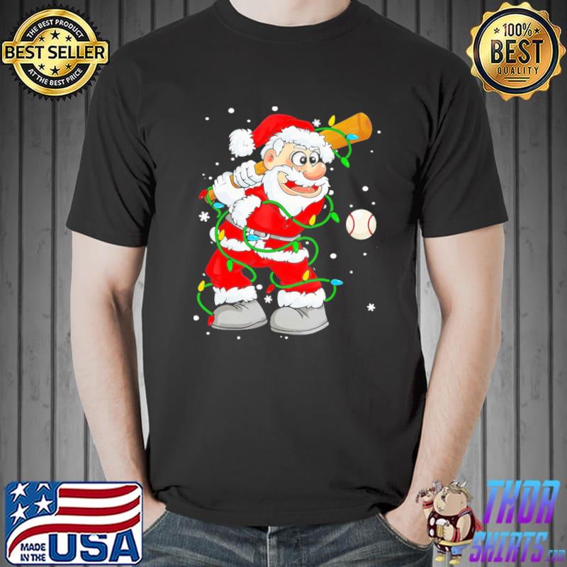 Baseball Santa Claus Christmas Shirt Unisex
