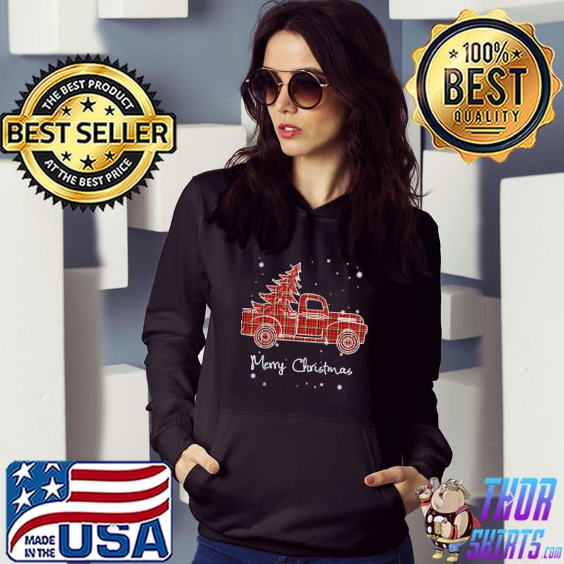 Best merry Christmas Buffalo Truck Tree Red Plaid For Men Women T-Shirt