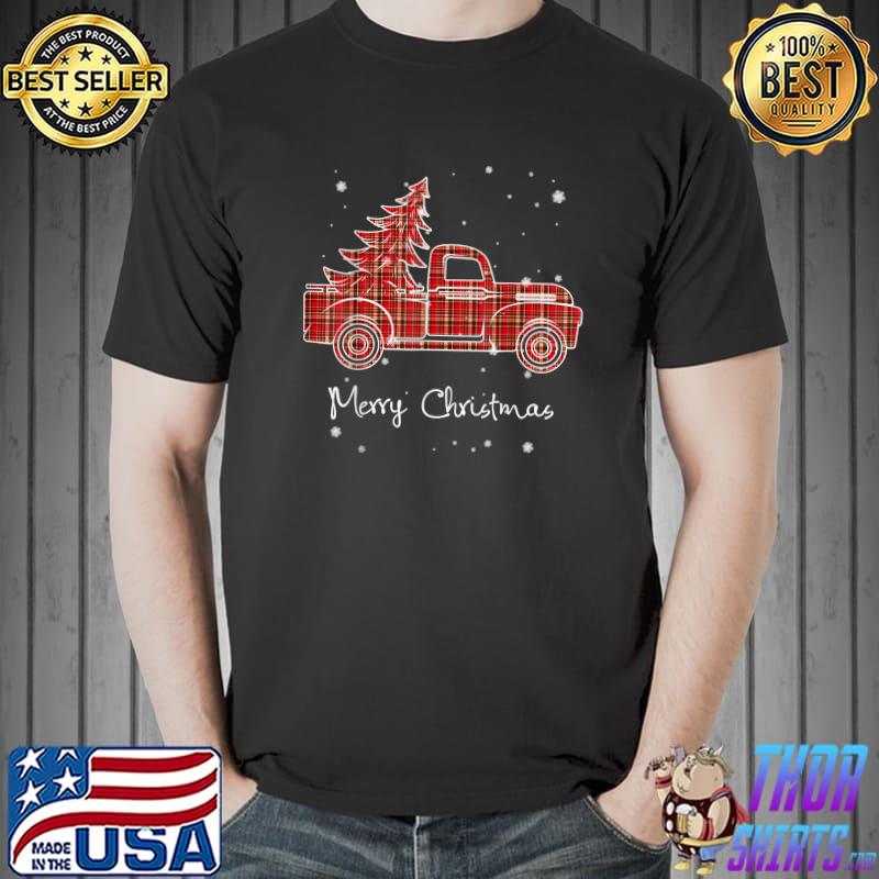 Best merry Christmas Buffalo Truck Tree Red Plaid For Men Women T-Shirt Unisex