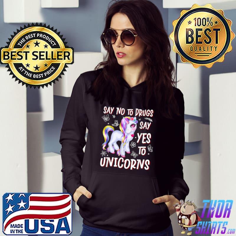 Best Say No Say Yes to Unicorns Red Ribbon Week Kids T Shirt