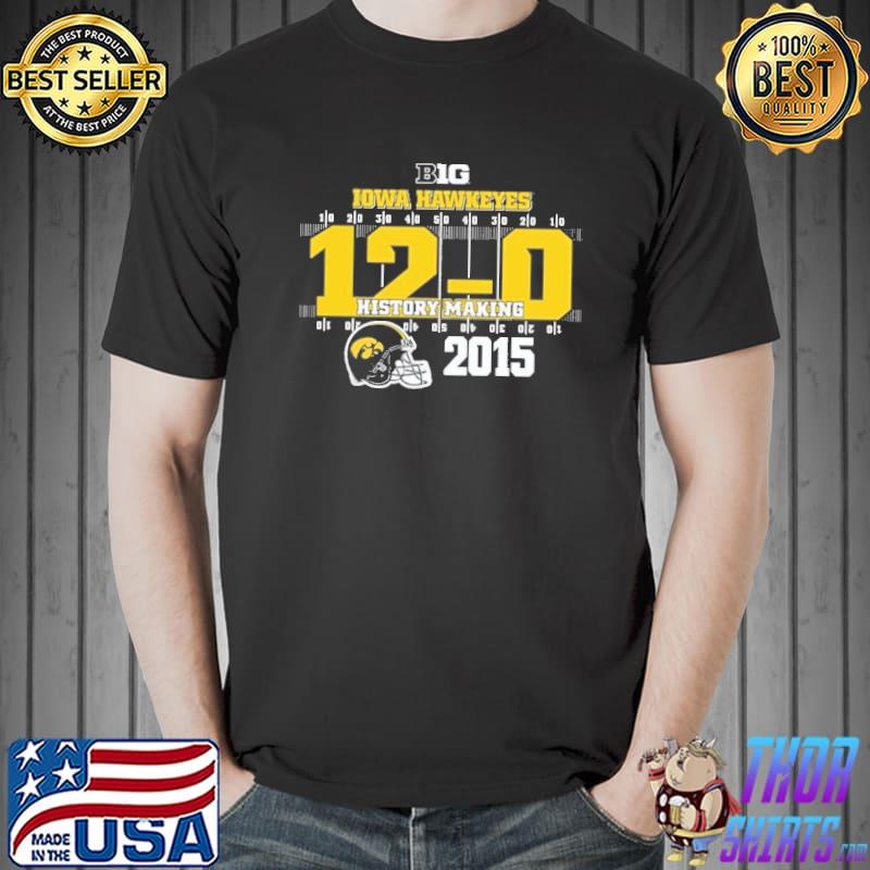 Big Iowa Hawkeyes 12 0 History Making 2015 Shirt