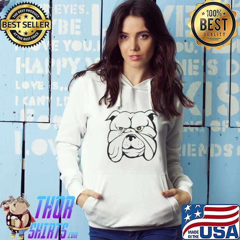 Bulldog Head Isolated Cartoon Shirt