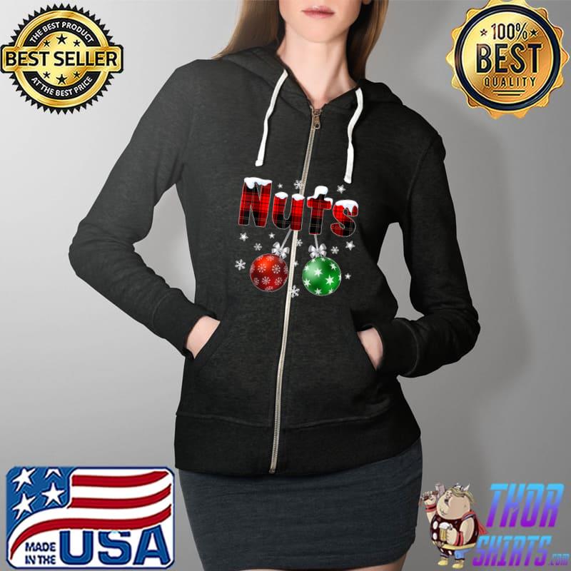Chest Nuts Shirt Funny Matching Chestnuts Christmas Couples T-Shirt Full Zip Hooded