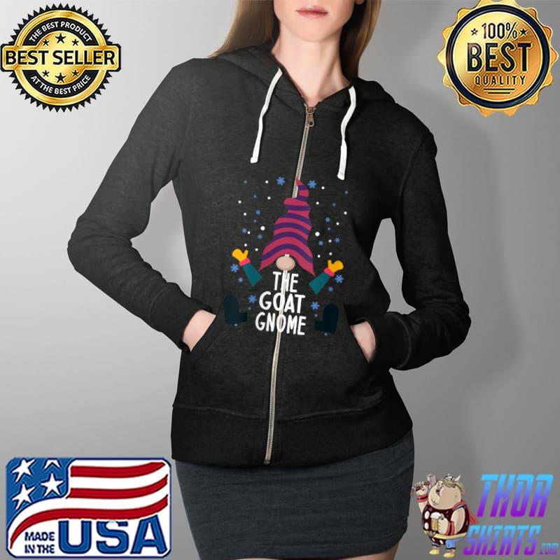 Christmas matching pjs for family christmas or Goat Gnome T-Shirt Full Zip Hooded