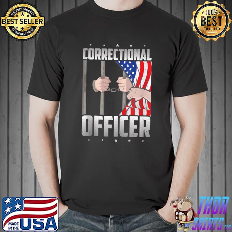 Correctional Officer American Flag Patriotic T-s Unisex