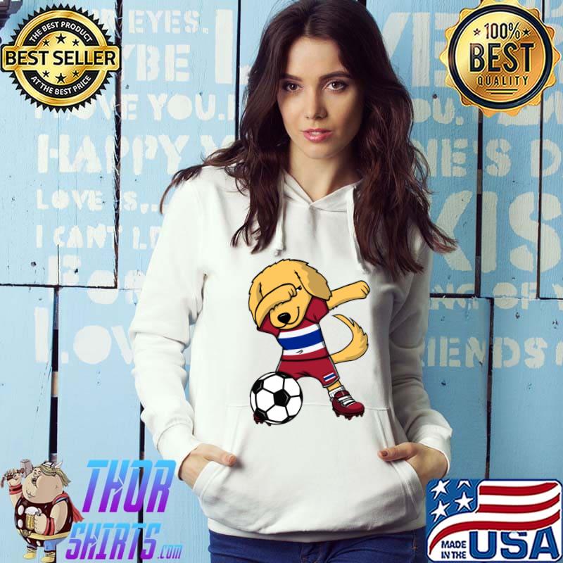 Dab Golden Retriever Thailand Soccer Lovers Jersey Football T-shirt
