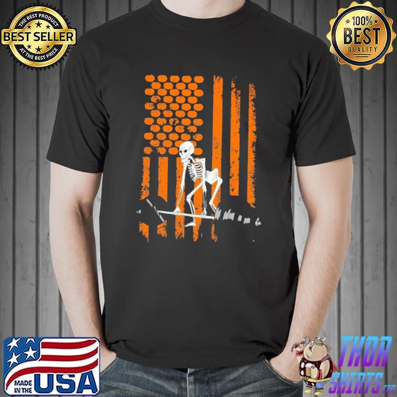 Deadlift Skeleton Flag Shirt Unisex