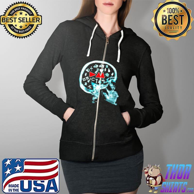 Deme Depeche In Skull Head Shirt Full Zip Hooded