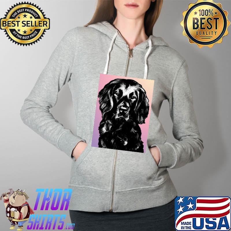 Dog Black Lab Beauty Shirt Full Zip Hooded