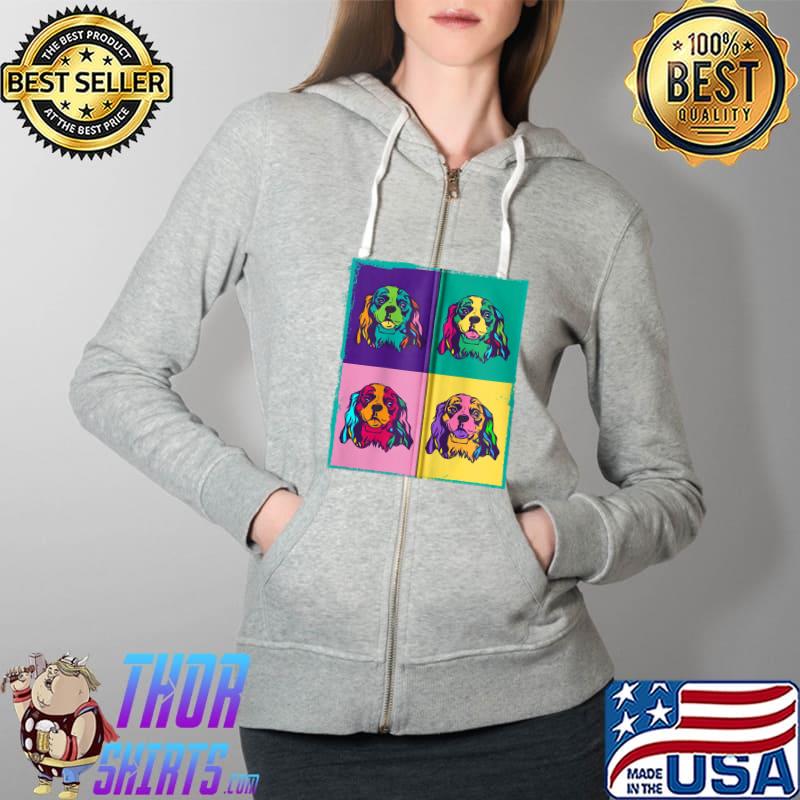 Dog Lover I Pop Art Cavalier King Charles Spaniel T-s Full Zip Hooded