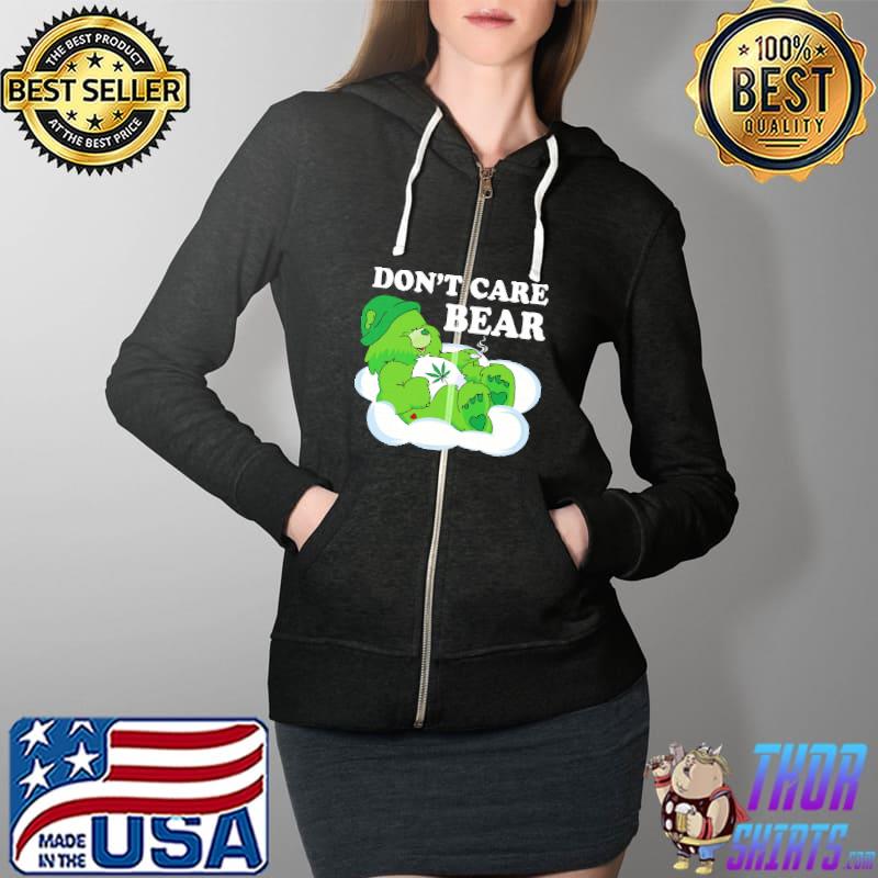 Don’t Care Bear Smoke Weed Green Care Bear Shirts Full Zip Hooded