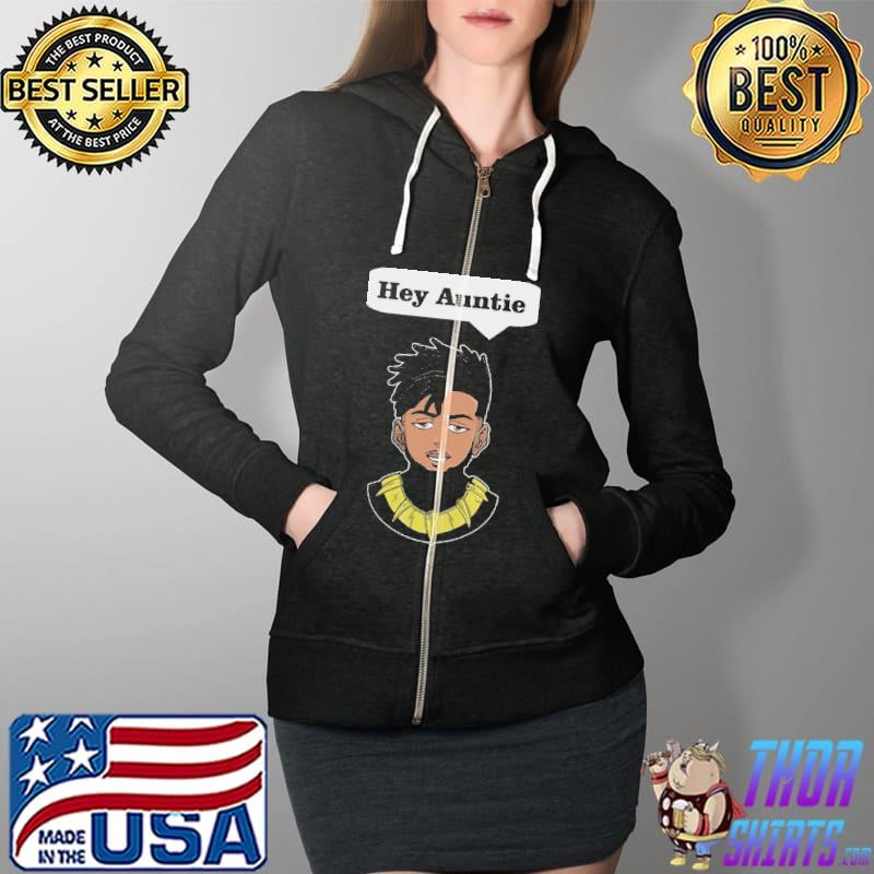 Erik Killmonger Hey Auntie Black Panther Marvel Shirt Full Zip Hooded