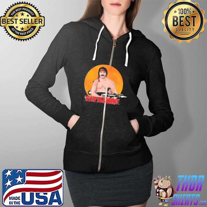 Fat Rambo Gun Vintage Shirt Full Zip Hooded